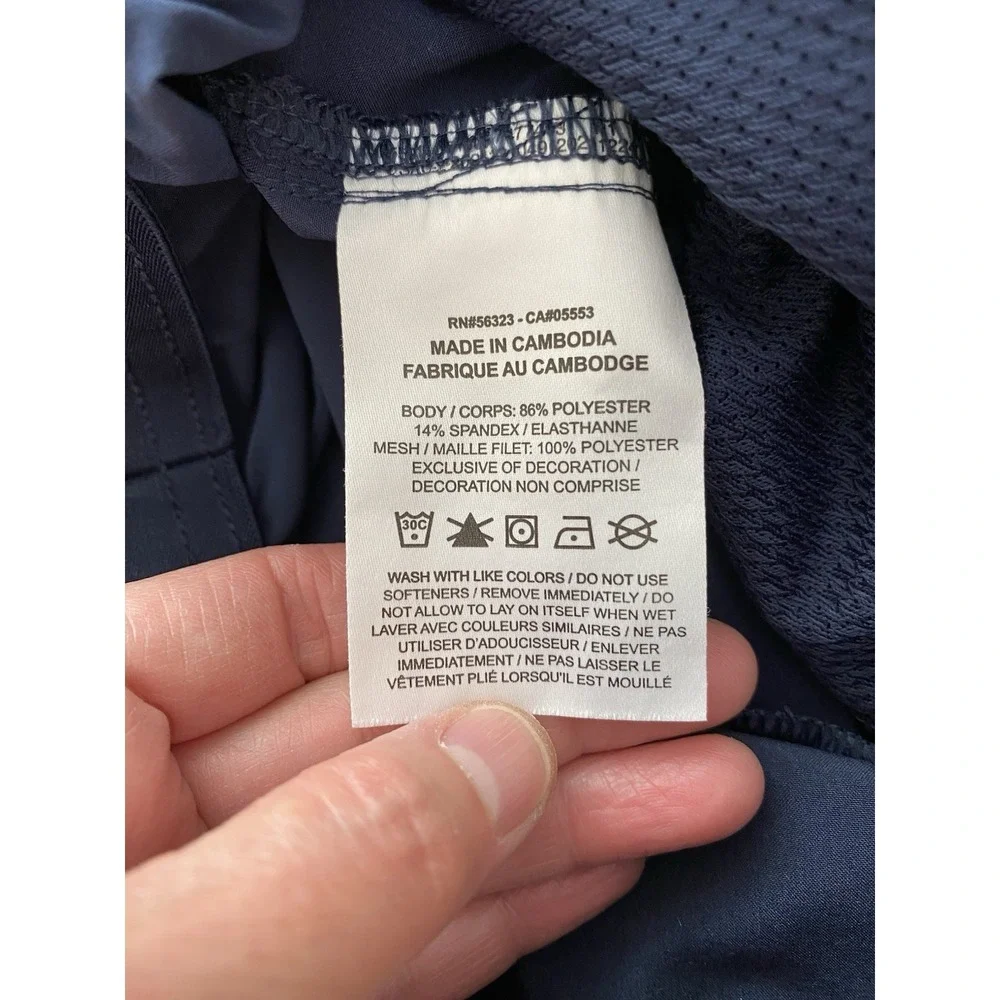 Nike Dri-Fit Men's L Navy Blue Elastic Drawstring Waist Unlined Athletic Shorts